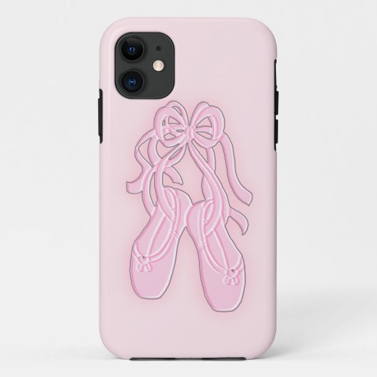ピンクのバレエのスリッパ Case-Mate iPhoneケース (裏面)