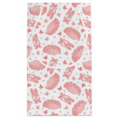 ピンクのバレエの星パターン スモールペーパーバッグ (裏面)