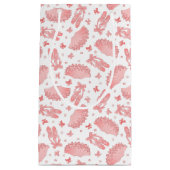 ピンクのバレエの星パターン スモールペーパーバッグ (正面)