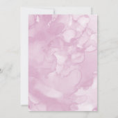 ピンクのバレエの誕生日パーティー 招待状 (裏面)