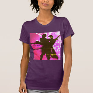 ピンクのバレエカップ動揺してル Tシャツ