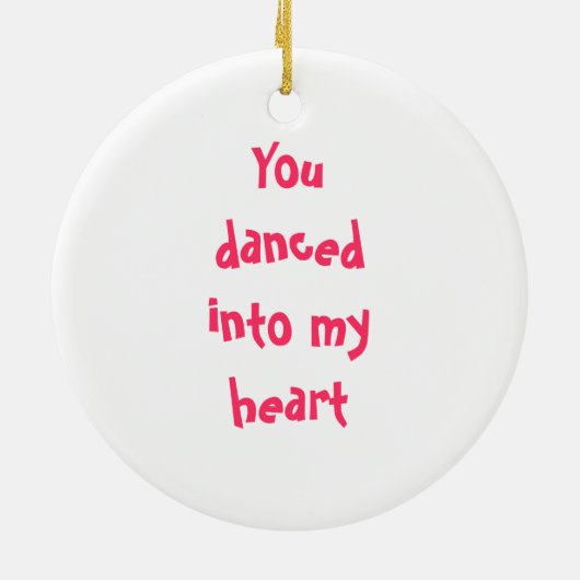 ピンクのバレエシューズのスリッパのオーナメントのテンプレート セラミックオーナメント (裏面)