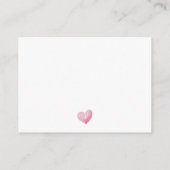 ピンクのバレエシューズのバレリーナの女の子の赤ちゃんの絵本 エンクロージャーカード (裏面)