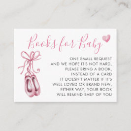 ピンクのバレエシューズのバレリーナの女の子の赤ちゃんの絵本 エンクロージャーカード