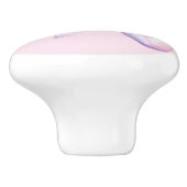 ピンクのバレエシューズの陶器取っ手 セラミックノブ (側面)