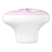 ピンクのバレエシューズの陶器取っ手 セラミックノブ (側面)