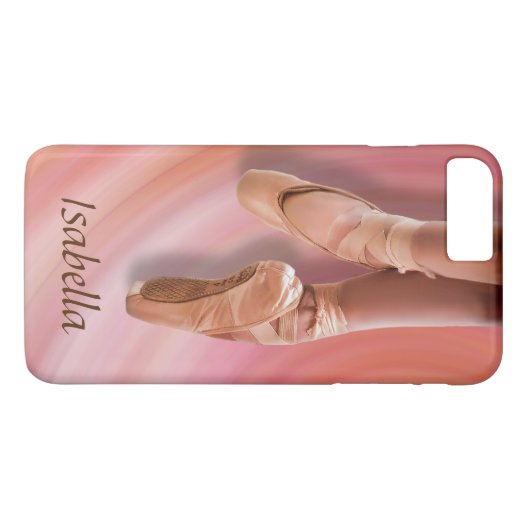 ピンクのバレエダンサーと名前をカスタムする Case-Mate iPhoneケース (裏面(横))