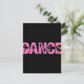ピンクのバレエダンスの切り抜き ポストカード (スタンド正面)