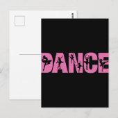 ピンクのバレエダンスの切り抜き ポストカード (正面/裏面)