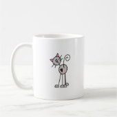ピンクのバレリーナのマグのマウス コーヒーマグカップ (左)