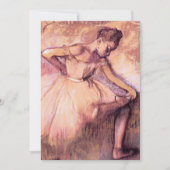 ピンクのバレリーナの招待状のガスを抜いて下さい 招待状 (正面)