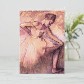 ピンクのバレリーナの招待状のガスを抜いて下さい 招待状 (スタンド正面)