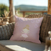 ピンクのバレリーナガールズ枕 クッション