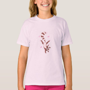 ピンクのバレリーナ・キティ かわいい子供用Tシャツ Tシャツ