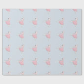 ピンクのバレリーナ ラッピングペーパー (フラット)