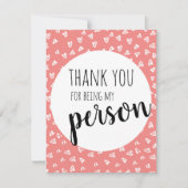 ピンクのバレンタインカード シーズンカード (正面)