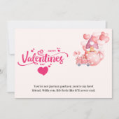 ピンクのバレンタインカード シーズンカード (正面)