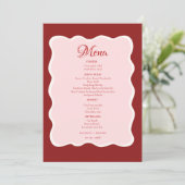 ピンクのバレンタインキス パーティー ブライダルシャワーパーティー メニュー (スタンド正面)