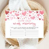 ピンクのバレンタインデー何歳のママ赤ちゃんシャワーゲーム 招待状