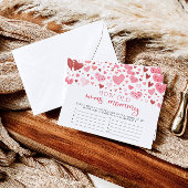 ピンクのバレンタインデー何歳のママ赤ちゃんシャワーゲーム 招待状