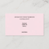 ピンクのバレンタインハートの可愛いハチ 名刺 (裏面)