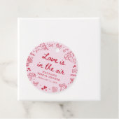 ピンクのバレンタインラブ  愛が漂う  ブライダルシャワー フェイバータグ (インサイチュ)