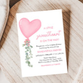 ピンクのバレンタ 招待状