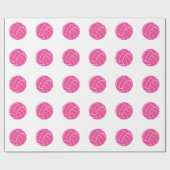 ピンクのバレーボールの包装紙 ラッピングペーパー (フラット)