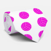 ピンクのバレーボール ネクタイ (ロール)
