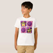 ピンクのバレーボール Tシャツ (正面フル)