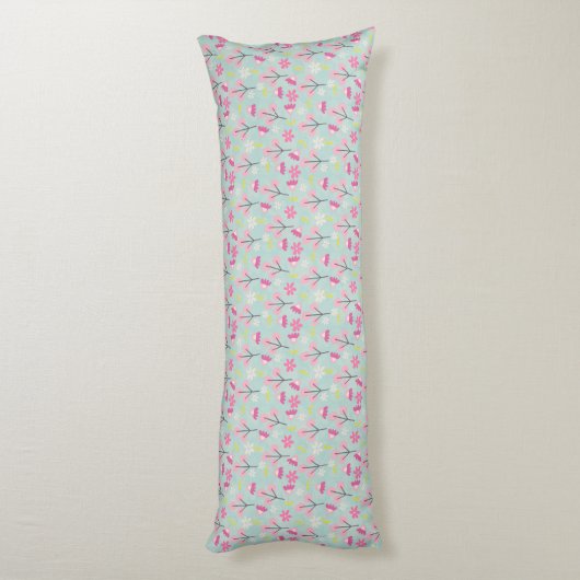 ピンクのバンニと花 ボディピロー (裏面 (縦))