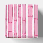 ピンクのバンブー柄ストライプ フェイバーボックス (上部)