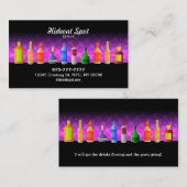 ピンクのバーの名刺 名刺 (正面/裏面)