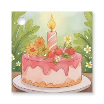 ピンクのバースデーケーキ | お誕生日おめでとう
