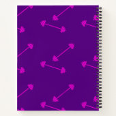 ピンクのバーベル紫のジム ノートブック (裏面)