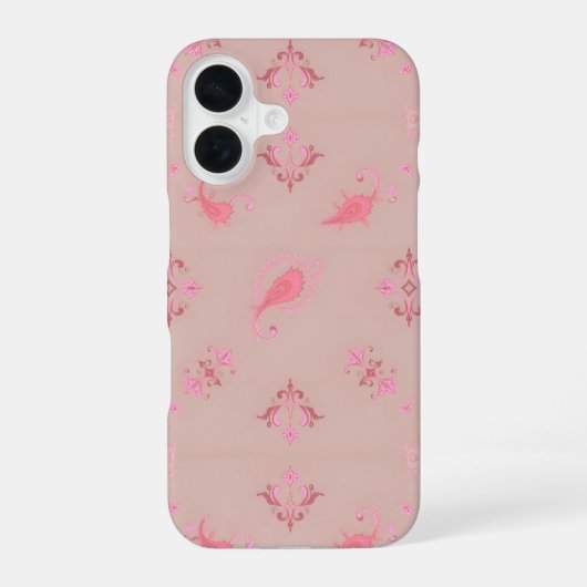 ピンクのパイズリ柄 iPhone 16ケース (裏面)