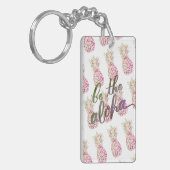 ピンクのパイナップルはアロハKeychainです キーホルダー (正面左)