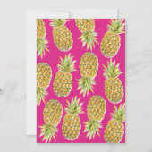 ピンクのパイナップルブライダルシャワーの招待状 招待状 (裏面)