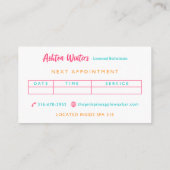 ピンクのパイナップル 名刺 (裏面)