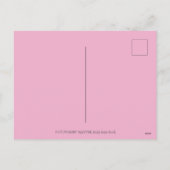 ピンクのパジャマの明るいパキディーム、ハートカップケーキ シーズンポストカード (裏面)