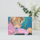 ピンクのパジャマはがき ポストカード (スタンド正面)