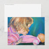 ピンクのパジャマはがき ポストカード (正面/裏面)