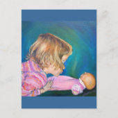 ピンクのパジャマはがき ポストカード (正面)