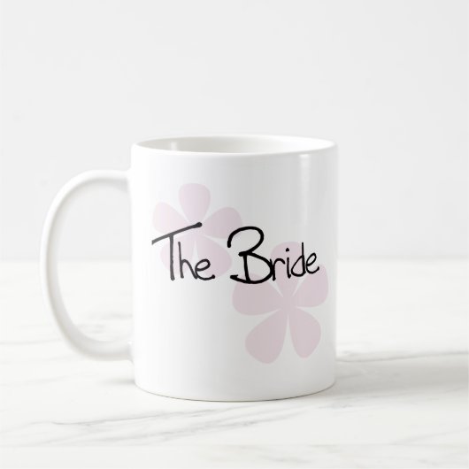 ピンクのパステルによっては花嫁が開花します コーヒーマグカップ (左)