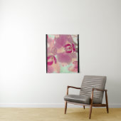 ピンクのパステルオーキッド花のフローラクローズアップ タペストリー (インサイチュ)