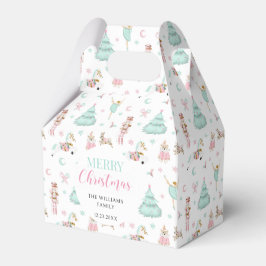 ピンクのパステルナツクラッカークリスマスキャンディのお気に入りボックス フェイバーボックス