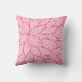 ピンクのパステル調の花弁の水彩画の枕 クッション (裏面)