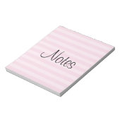 ピンクのパタストライプのーン ノートパッド (回転)