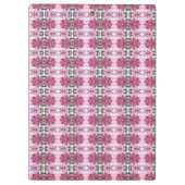 ピンクのパターン（の模様が）あるオフィス クリップボード (裏面)