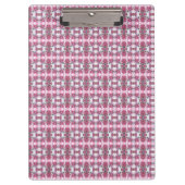 ピンクのパターン（の模様が）あるオフィス クリップボード (正面)